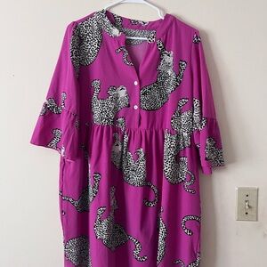 Pink Leopard Print Dress